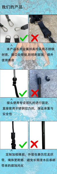 游泳阻力带弹力训练器游泳练习绳室外泳池锻炼辅助用品