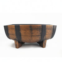 Imitation Vintage Barrel Planter Waterproof Barrel Planter Container for Patio, Garden