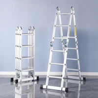 Aluminum Step Ladder Foldable Folding Step Ladder Multi-Angle for Home Hobbyists, Homeowners, Home Maintenance, Garage, Workshop