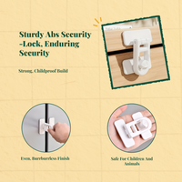 Toddler Protection Lock, No-Drill Cabinet Latch, Infant protective Drawer Lock, sticky, Multi-Purpose, Easy to Install