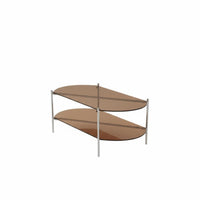 2-Tier Rolling Table on casters Nightstand Mobile Design Space-Saving for Students, Bedroom, Kitchen