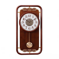 Wooden Pendulum Wall Clock Solid Wood Timepiece