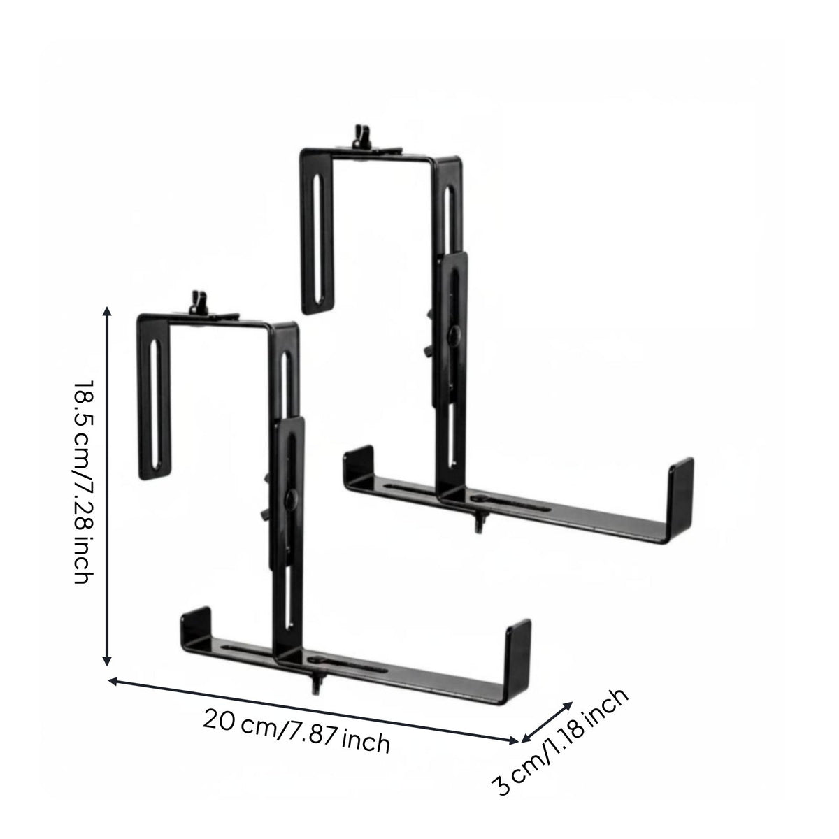 Balcony Railing Planter Bracket Carbon Steel Flower Pot Hooks Easy Assembly Gardening Supplies for Fence