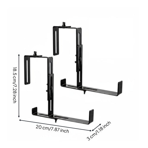 Balcony Railing Planter Bracket Carbon Steel Flower Pot Hooks Easy Assembly Gardening Supplies for Fence