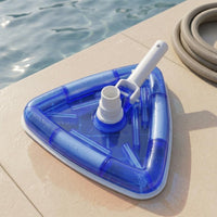 Transparent Triangular Pool Vacuum Head Easy to Install Triangular Vacuum Brush Head for Poolside