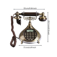 Decorative Landline Telephone Bronze Finish Antique Phone Ornament Gift Idea