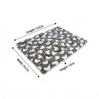 Small Animal Bed with Heart Pattern, Soft Flannel Hamster and Guinea Pig Bed, Warm Arctic Fleece Chinchilla Bed for Cage, 26x33cm Pet Mat