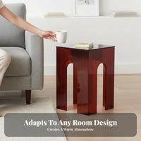 Wavy Pedestal Side Table Creative Sculptural Design Indoor Furniture for Renters
