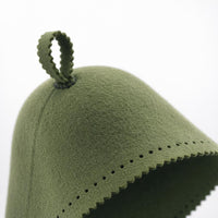 Wool Sauna Hat for Steam Bath, Heat Dry Headrest, Steam Room Essential, Absorben #variant:['Red']