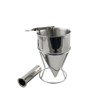 Stainless Steel Cone Batter Funnel with Stand for Takoyaki