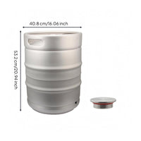 50L Beer Keg Handhold Openings Stainless Steel Keg Silver Drink Storage