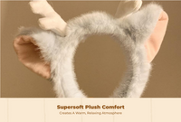 Plush Deer Antler Headband, Non-Slip, Women, Everyday Use