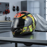 DOT Approved Full-Coverage Headgear | Aerodynamic with Visor, for Street Riding