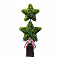 Star-Shaped Plant Ornament Textured Artificial Potted Plant Decorative
