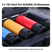 5 Pieces Non-Scratching Wheel Protector Lug Nut Socket Set Cr-Mo Steel Construction Lug Nut Socket Set for Tire Shop