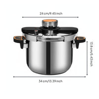 Safety-Lock Proof 6L Pressure Cooker Large Capacity Stainless Steel Pressure Cooker