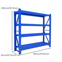 1 Piece Storage Shelf Freestanding Shelving Heavy Duty Metal Shelving Unit Multi Layer Storage Rack Durable Steel Construction Adjustable Modular Suitable for Warehouse Garage Retail Store Workshop
