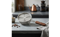 Stainless Steel Coffee Roasting Mesh with Wooden Handle Compact Coffee Roaster with Wood Handle Portable Bean Roasting Tool Heat-Resistant for Kitchen