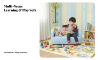 Miniature Upholstered Sofa Soft and Comfortable Upholstered Toddler Lounger Safety Certified snug for Playroom, Nursery, Bedroom