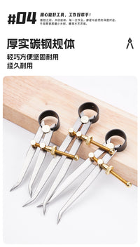 Spring Caliper for Measuring Inner Diameter and Pipe Diameter, Carbon Steel, 100mm-300mm