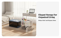Collapsible Cabinet with casters Front-Opening Doors Storage Container Clear View