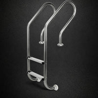 2-Step Pool Ladder No-Embed Pool Ladder with Handrails Anti-Slip for Contractors, Backyard Pools
