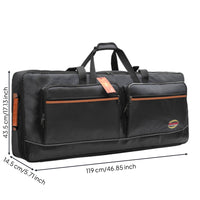 Keyboard Gig Bag with Pockets 76-Key Keyboard Case with Handle Padded for Keyboardists, Rehearsals