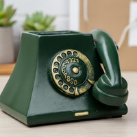 Creative Design Retro Telephone Succulent Pot Multi-Functional Vintage Telephone Planter Resin Material House Decoration Hand-Painted for Desktop