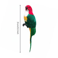 Realistic Parrot Statue Handmade Creature Decor Colorful for Home, Indoor