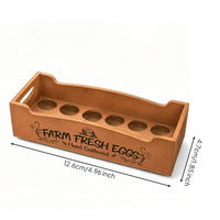 Solid Wood Egg Tray Individual Slots Wooden Egg Box Natural Material for Camping