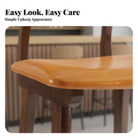 Bar Stool with spine supportrest Western design Counter Chair Wide Stable Base for Cafe
