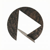 Geometric Metal Ornament Minimalist Triangular Cutout Decor Abstract Style Geometric Ball Decor