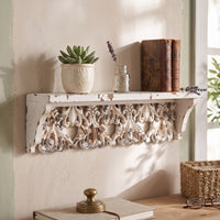 Wall Shelf with Scrollwork Vintage Carved Wall Shelf Easy to Install Display for Living Room