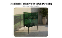 Acrylic Display Cabinet Light Luxury Design Colored Acrylic Cupboard Minimalist Design Translucent Sideboard for Collectors, Entryway, Bedroom