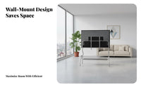 Stainless Steel TV Stand Heavy Duty Mobile Floor Media Console Curved Tube Design Effortless Mobility Built-in Storage Suitable for Renters Bedroom Office Apartment