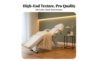 Adjustable Permanent Design Chair Thick Foam Cushioning Multi-Functional Beauty Bed Removable Armrests Versatile Salon Chair for Beauticians, Spas