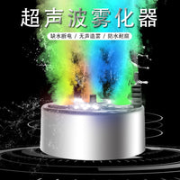 Ultrasonic 3-Head Colorful Light Fogger with Large Mist Output for Landscape Ponds (US Plug)
