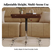 Adjustable C-Shaped Table Mobile Design Household Furniture Space-Saving Midcentury-Centuryperiod Design for Living Room