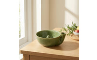 Bowl with Drain Outlet Glossy Fruit Bowl Sturdy for Dining Room