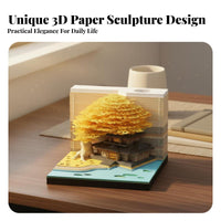 3D Memo Pad Calendar Creative Gift Paper Sculpture Calendar Multi-Functional Tear-Away Art Notepad for Friends, Students, Desktop, Home Decor, Bedroom