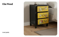 Chinese design End Table Antique Finish Bedside Storage Unit Multi-Functional Space-Saving Design for Homeowners, Adults