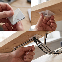 Self-Adhesive Cable Tie Mounts for Wire Management, Square Base