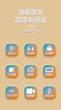 山水蓝牙音响老人收录音机老年专用便携插卡音箱迷你随身听播放器 F55灰色7寸送128G U盘+64G 内存卡视频大礼包