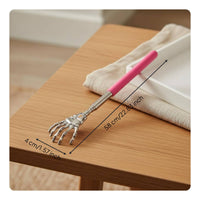 Extendable Skeleton Hand Back Scratcher Stainless Steel Skeleton Hand Back Scratcher Comfort Grip Handle for Elderly