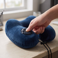 Lightweight U-Shaped Neck Pillow Portable Inflatable Neck Pillow Compact Foldable for Travelers, Commuters, Road Trips, Office Rest