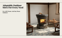 Cast iron stove for patio use