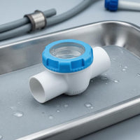 Blue Outer Band 2-Inch Check Valve Backflow Protection Transparent Check Valve Good Sealing Long-Lasting for Water Treatment