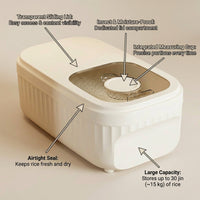 Large Rice Storage Container, Airtight Food Storage Bin, Kitchen Storage, Grain Storage Container, C - Image 6