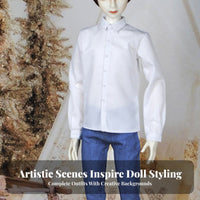 60cm Male Doll Outfit Handmade 1/3 Scales BJD Clothes Detailed Craftsmanship 1/3 BJD Doll Clothes for Collection Display