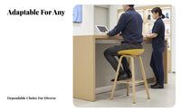 Adjustable Pedestal Seat 360-Degree rotate Bar Stool Modern Design Integrated Footrest for Business Owners, Adults, Office, Cafe